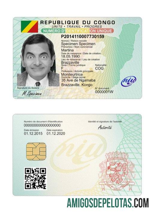 Congo ID Card exemplo